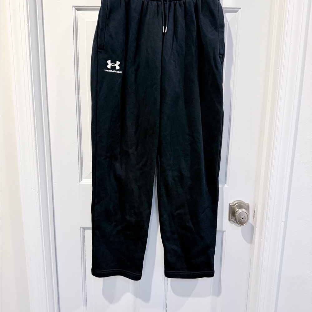 Under Armour Men’s Icon Black Fleece Open Hem Sweat pant Size M